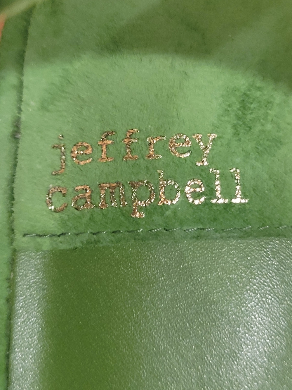 Jeffrey Campbell Green Suede Sandals with Gold Horsebit - Picture 2 of 6